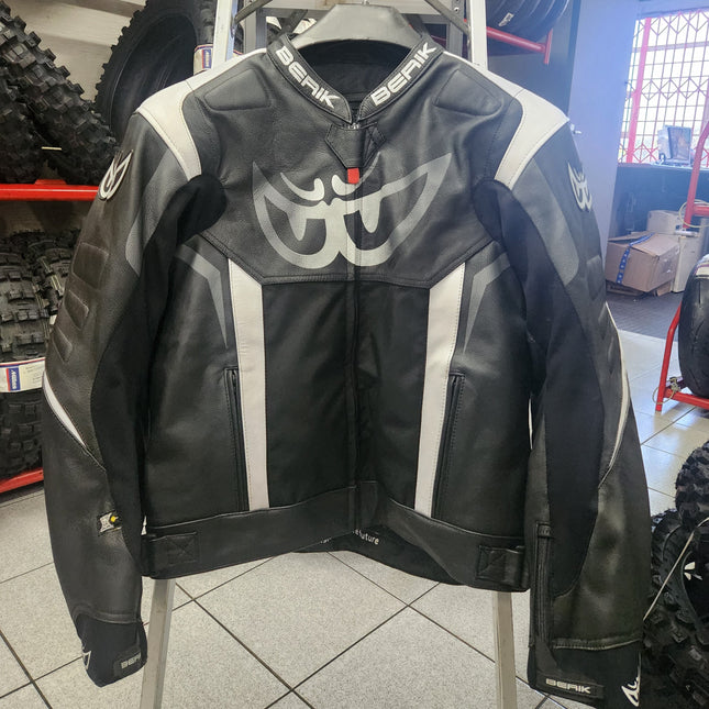 Leather Jacket - Black / Grey