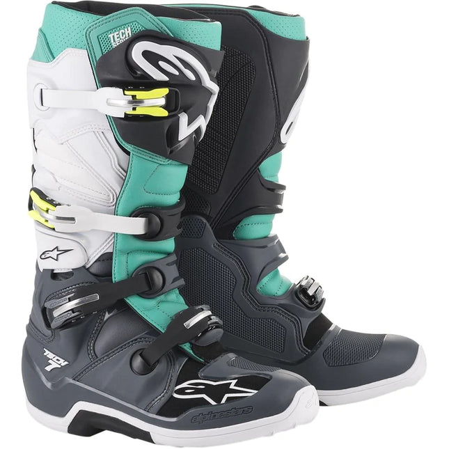 Tech 7 Boots - Grey/Teal/White