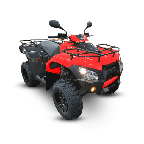 KYMCO MXU 300 all-terrain utility vehicle with rugged tires and sturdy frame, designed for outdoor work and off-road adventures.