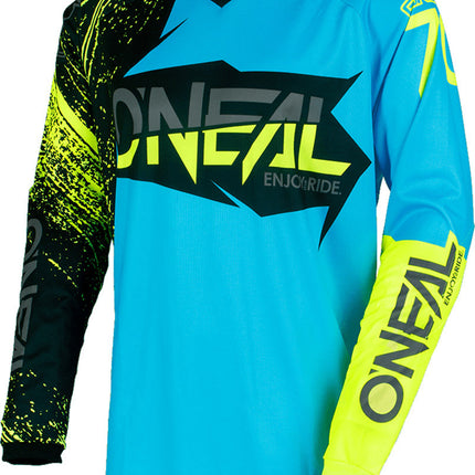 ONEAL JERSEY BURNOUT BLK/BLU/HI-VIS