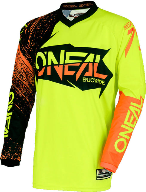 ONEAL JERSEY BURNOUT BLK/ORG/HI-VIS