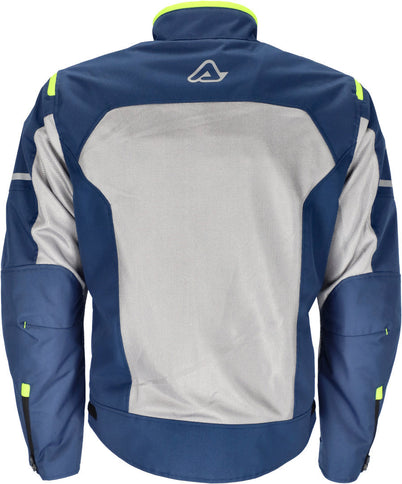 ACERBIS Ramsey V Jacket in blue and yellow, a stylish road jacket with a lightweight, sporty design and breathable fabric.