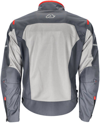 ACERBIS Ramsey V Road Jacket in red and grey with sporty design and lightweight fabric, suitable for cycling or outdoor activities.