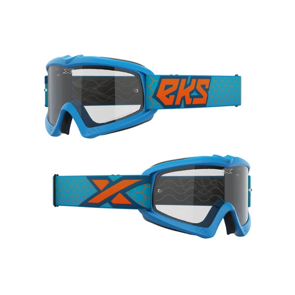 XGROM Clear Youth Goggle Cyan & Flo Orange