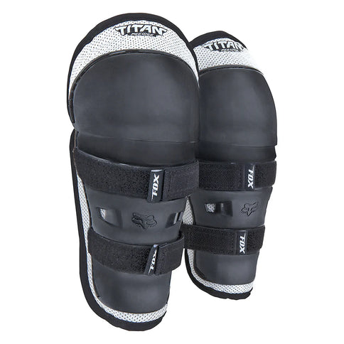 FOX PEEWEE TITAN youth knee and shin pads with adjustable straps and padded protection for young athletes.