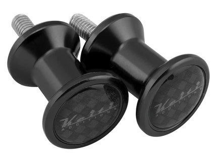 Black 10mm stand bobbins from RNG, displayed on a white background, showcasing the small, cylindrical sewing accessories.