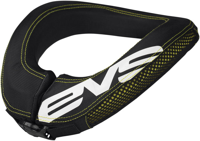 EVS R2 Race Neck Protector Youth, a knee-high protective gear with padded design for racing safety.