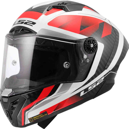 LS2 FF805 Thunder Carbon GP Aero Raute WHT/RD