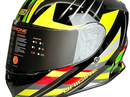 Origine Youth Dinamo Foolish yellow and black road helmet with aerodynamic design and adjustable straps, suitable for young cyclists.
