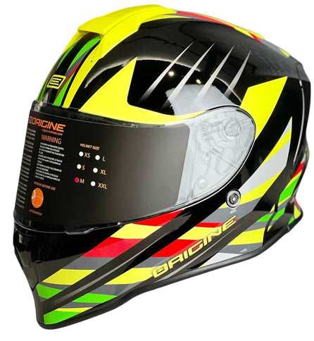 Origine Youth Dinamo Foolish yellow and black road helmet with aerodynamic design and adjustable straps, suitable for young cyclists.