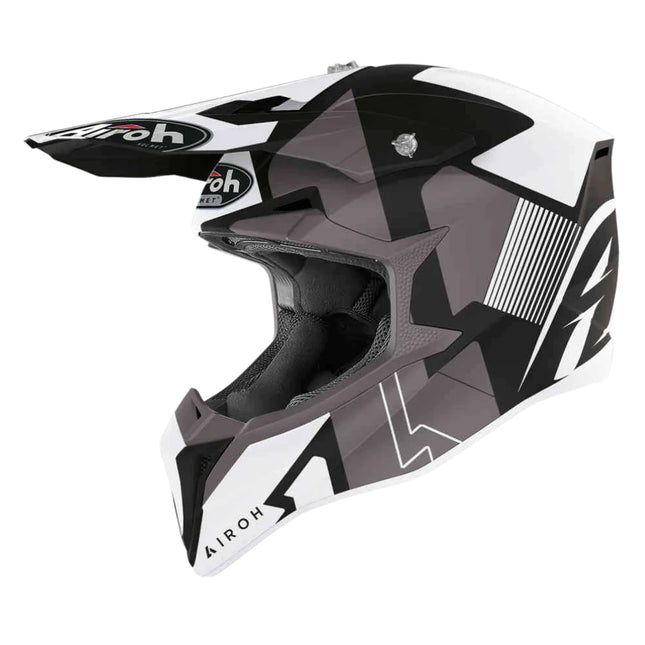 WRAAP Raze Helmet - Black / White Matte