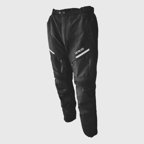 Metalize 566 Textile Pants for road jackets, featuring durable fabric and a sleek design ideal for motorcycle riding.