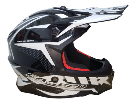 FASEED FS608 YOUTH HELMET - BLACK/WHITE/BLACK