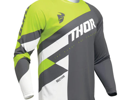 SECTOR Checker Jersey - Grey / Acid