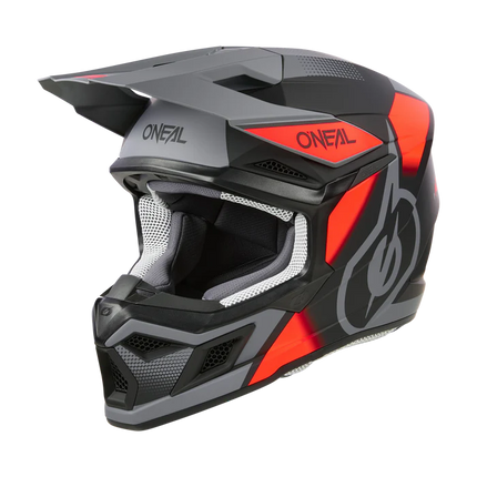 ONEAL 3SRS VISION HELMET RED / GREY + GOGGLES