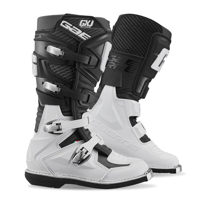 GXJ Junior MX Boots - Black /White