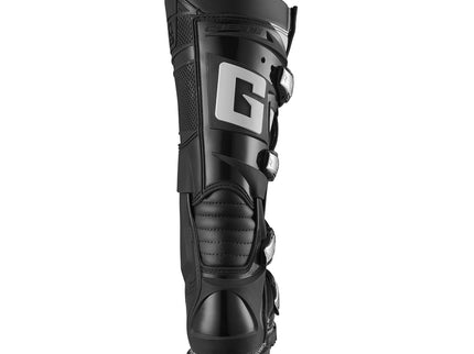 GAERNE GX1 ENDURO black motocross boots with protective features and sturdy design for off-road riding.