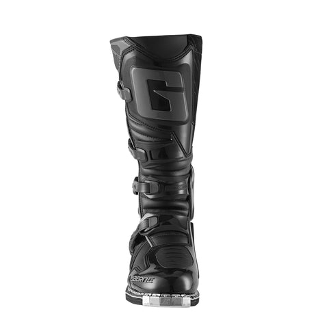 Gaerne FASTBACK Endurance Enduro MX boots in midnight black with sturdy design and protective features for off-road riding.