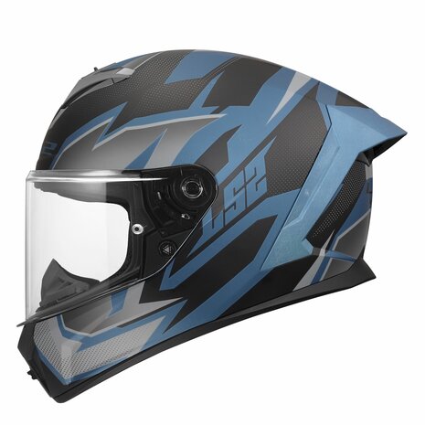 LS2 RAPID III road helmet in Xtrem Blue with matte finish, featuring aerodynamic design and ventilation for motorcycle riding.