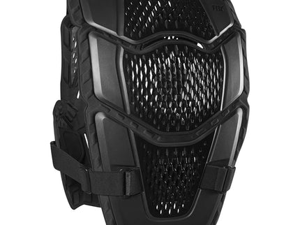FOX Raceframe Roost Chest Guard offering durable chest protection with adjustable straps and impact-resistant design.