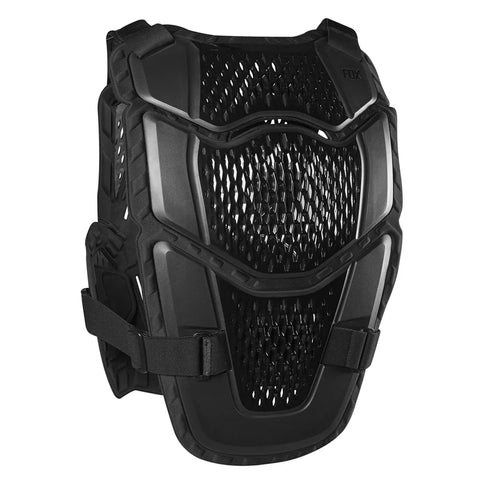 FOX Raceframe Roost Chest Guard offering durable chest protection with adjustable straps and impact-resistant design.