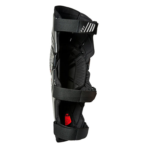 FOX Titan Pro D30 knee guard in black, designed for protection and comfort during outdoor activities and sports.