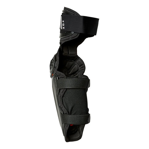 Black FOX Titan Pro D30 Elbow Guard for protection, featuring adjustable straps and durable D30 padding on a neutral background.