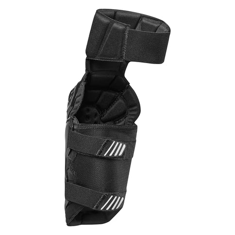 Black FOX Titan Race Elbow Guard showing padded elbow protection with adjustable straps for motocross or mountain biking.