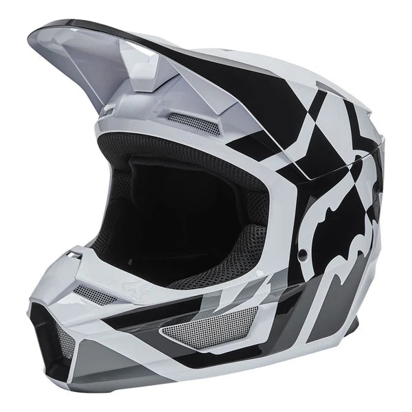 V1 LUX YOUTH HELMET - BLACK/ WHITE