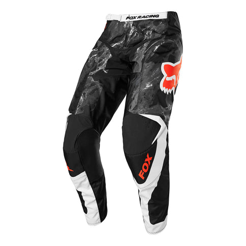 Black FOX 180 Karrera MX Pants with protective padding and durable fabric, designed for motocross riding.