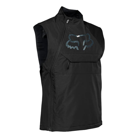 FOX Ranger Offroad Wind Vest worn over motocross jersey, showcasing lightweight, protective off-road motorcycle gear.