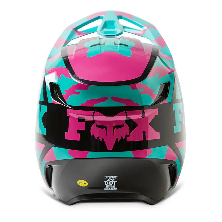 FOX V1 NUKLR YOUTH HELMET TEAL – RBS-YAMAHA - Main Image