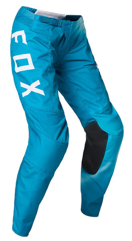 Blue FOX 180 Toxsyk WOMENS MX Pants with adjustable waist and reinforced knees, designed for motocross riding.