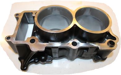 Yamaha YZF-R3 cylinder part, engine component, close-up view of the cylinder for motorcycle engine repair and maintenance