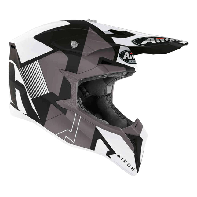 WRAAP Raze Helmet - Black / White Matte