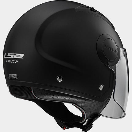 LS2 AIRFLOW OPEN FACE BLACK