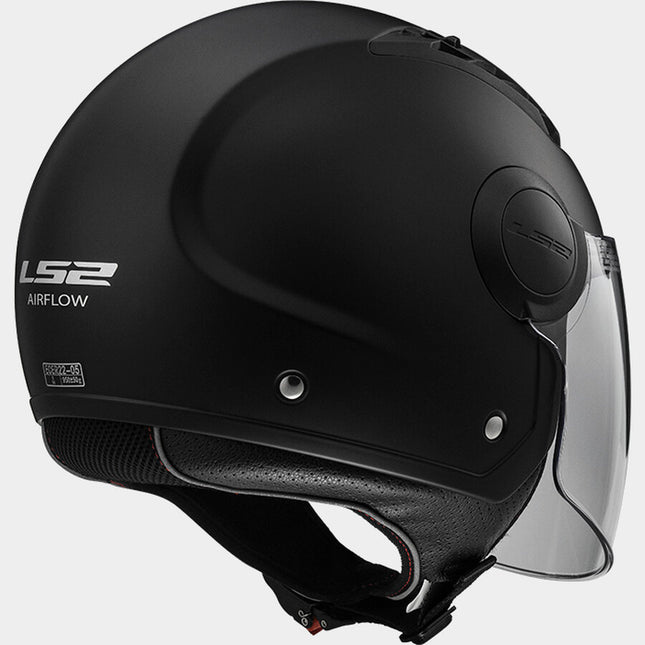 LS2 AIRFLOW OPEN FACE BLACK