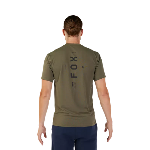 FOX Dynamic Ss Tee, men's casual T-shirt with short sleeves and graphic design, shown in black with logo print.