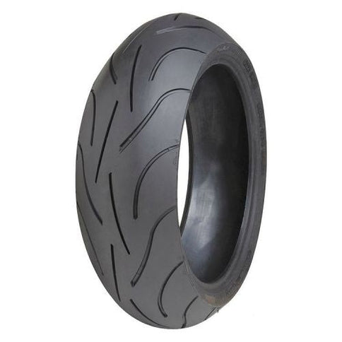 Michelin Pilot Power 2CT motorcycle tire in 190/55/17 size, showing tread pattern and sidewall details.