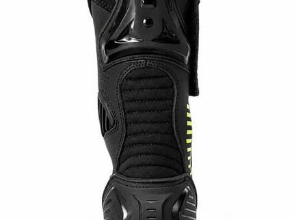NEXO Nexo Superbike Road Boots BT-2403 in black and yellow with sturdy design and protective features for motorcycle riding.