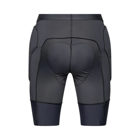 FOX TITAN RACE MX pants, navy blue motocross riding shorts with reinforced knee panels and adjustable waistband.