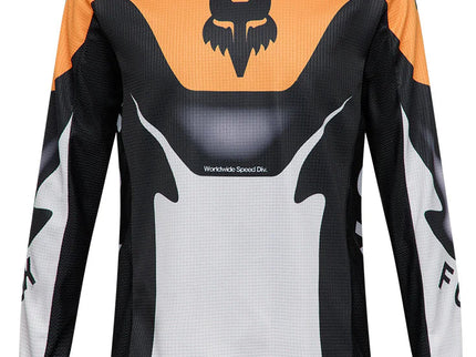 Black and white FOX 180 Noble Youth MX jersey with bold branding and comfortable fit, designed for motocross riding.