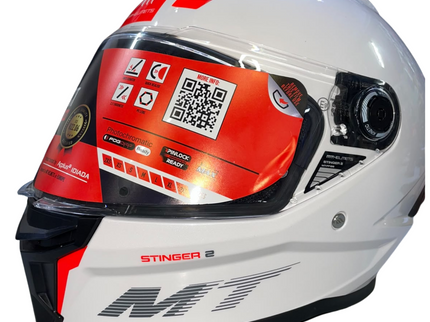 MT STINGER 2 Gloss White road helmet with aerodynamic design and ventilation for cycling comfort.