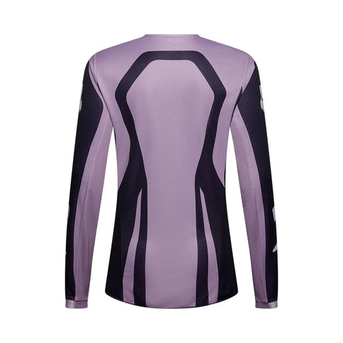 Fox 180 RAID Women's MX jersey in Lav Drift with lightweight breathable fabric and stylish design for motocross riding.
