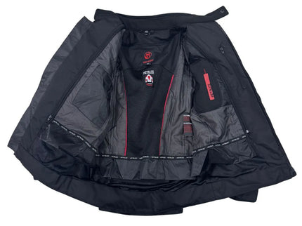 Black ACERBIS METALIZE 440 JKT road jacket with sleek design and zipper pockets, suitable for motorcycle riding.