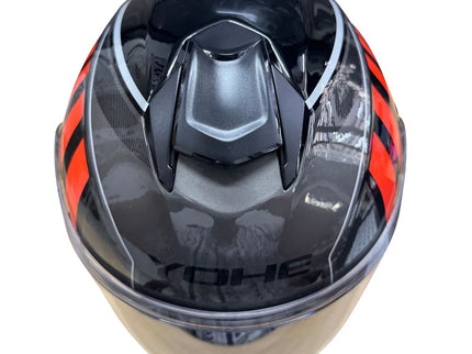 YOHE 981 Shinny Orange/Grey/Black Gloss Helmet