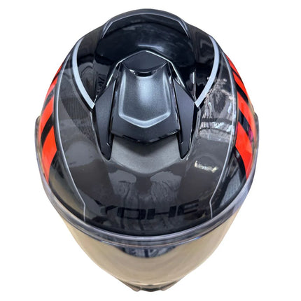 YOHE 981 Shinny Orange/Grey/Black Gloss Helmet
