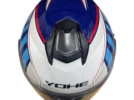 YOHE 981 Shinny White/Blue/Red Gloss Helmet