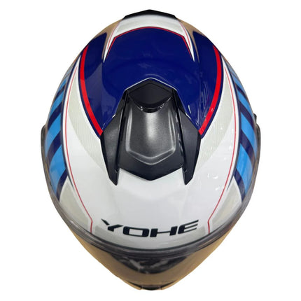 YOHE 981 Shinny White/Blue/Red Gloss Helmet