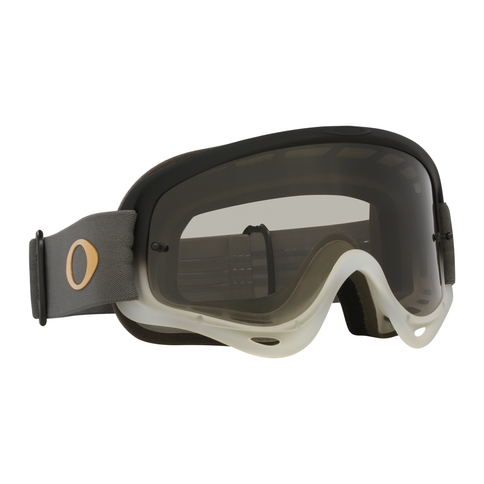 Oakley O-Frame MX Goggle in team grey and light grey with clear lens, designed for motocross riding.